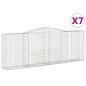 vidaXL Cesti Gabbioni ad Arco 7 pz 400x50x140/160 cm Ferro Zincato vidaXL Cesti Gabbioni ad Arco 7 pz 400x50x140/160 cm Ferro Zincato