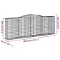 vidaXL Cesti Gabbioni ad Arco 7 pz 400x50x140/160 cm Ferro Zincato vidaXL Cesti Gabbioni ad Arco 7 pz 400x50x140/160 cm Ferro Zincato