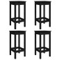 vidaXL Set Bar da Giardino 5 pz Nero in Legno Massello di Pino vidaXL Set Bar da Giardino 5 pz Nero in Legno Massello di Pino