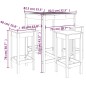 vidaXL Set Bar da Giardino 5 pz Nero in Legno Massello di Pino vidaXL Set Bar da Giardino 5 pz Nero in Legno Massello di Pino