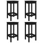 vidaXL Set Bar da Giardino 5 pz Nero in Legno Massello di Pino vidaXL Set Bar da Giardino 5 pz Nero in Legno Massello di Pino
