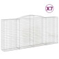 vidaXL Cesti Gabbioni ad Arco 7 pz 400x50x180/200 cm Ferro Zincato vidaXL Cesti Gabbioni ad Arco 7 pz 400x50x180/200 cm Ferro Zincato