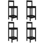 vidaXL Set Bar da Giardino 5 pz Nero in Legno Massello di Pino vidaXL Set Bar da Giardino 5 pz Nero in Legno Massello di Pino