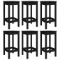 vidaXL Set Bar da Giardino 7 pz Nero in Legno Massello di Pino vidaXL Set Bar da Giardino 7 pz Nero in Legno Massello di Pino