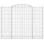 vidaXL Cesti Gabbioni ad Arco 2 pz 200x50x220/240 cm Ferro Zincato vidaXL Cesti Gabbioni ad Arco 2 pz 200x50x220/240 cm Ferro Zincato