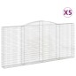 vidaXL Cesti Gabbioni ad Arco 5 pz 400x30x180/200 cm Ferro Zincato vidaXL Cesti Gabbioni ad Arco 5 pz 400x30x180/200 cm Ferro Zincato