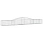 vidaXL Cesti Gabbioni ad Arco 4 pz 400x50x40/60 cm Ferro Zincato
