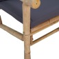 vidaXL Set Salotto da Giardino 4pz con Cuscini Grigio Scuro Bambù