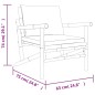 vidaXL Set Salotto da Giardino 4pz con Cuscini Grigio Scuro Bambù