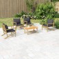vidaXL Set Salotto da Giardino 5pz con Cuscini Grigio Scuro Bambù vidaXL Set Salotto da Giardino 5pz con Cuscini Grigio Scuro Bambù