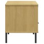 Mobile TV con Gambe Metallo Marrone Legno Massello di Pino OSLO Mobile TV con Gambe Metallo Marrone Legno Massello di Pino OSLO