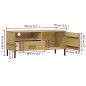 Mobile TV con Gambe Metallo Marrone Legno Massello di Pino OSLO Mobile TV con Gambe Metallo Marrone Legno Massello di Pino OSLO