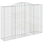 vidaXL Cesti Gabbioni ad Arco 4 pz 300x50x200/220 cm Ferro Zincato