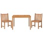 vidaXL Set da Pranzo per Giardino 3 pz in Legno Massello di Teak vidaXL Set da Pranzo per Giardino 3 pz in Legno Massello di Teak