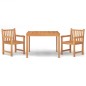 vidaXL Set da Pranzo per Giardino 3 pz in Legno Massello di Teak vidaXL Set da Pranzo per Giardino 3 pz in Legno Massello di Teak