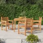 vidaXL Set da Pranzo per Giardino 5 pz in Legno Massello di Teak vidaXL Set da Pranzo per Giardino 5 pz in Legno Massello di Teak