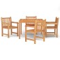 vidaXL Set da Pranzo per Giardino 5 pz in Legno Massello di Teak vidaXL Set da Pranzo per Giardino 5 pz in Legno Massello di Teak