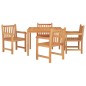 vidaXL Set da Pranzo per Giardino 5 pz in Legno Massello di Teak vidaXL Set da Pranzo per Giardino 5 pz in Legno Massello di Teak