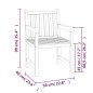 vidaXL Set da Pranzo per Giardino 5 pz in Legno Massello di Teak vidaXL Set da Pranzo per Giardino 5 pz in Legno Massello di Teak