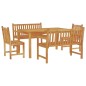 vidaXL Set da Pranzo per Giardino 5 pz in Legno Massello di Teak vidaXL Set da Pranzo per Giardino 5 pz in Legno Massello di Teak