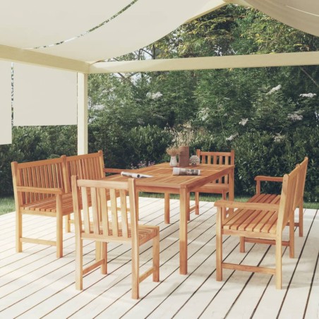 vidaXL Set da Pranzo per Giardino 5 pz in Legno Massello di Teak