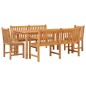 vidaXL Set da Pranzo per Giardino 5 pz in Legno Massello di Teak vidaXL Set da Pranzo per Giardino 5 pz in Legno Massello di Teak