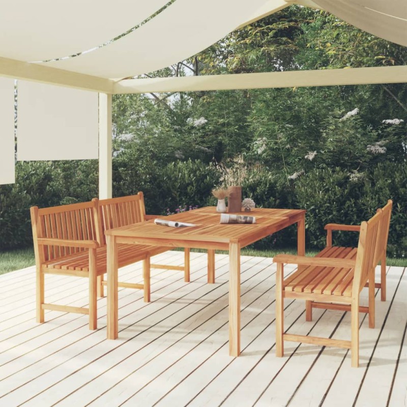 vidaXL Set da Pranzo per Giardino 3 pz in Legno Massello di Teak vidaXL Set da Pranzo per Giardino 3 pz in Legno Massello di Teak