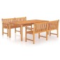 vidaXL Set da Pranzo per Giardino 3 pz in Legno Massello di Teak vidaXL Set da Pranzo per Giardino 3 pz in Legno Massello di Teak