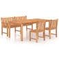vidaXL Set da Pranzo per Giardino 4 pz in Legno Massello di Teak vidaXL Set da Pranzo per Giardino 4 pz in Legno Massello di Teak