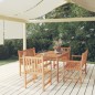 vidaXL Set da Pranzo per Giardino 5 pz in Legno Massello di Teak vidaXL Set da Pranzo per Giardino 5 pz in Legno Massello di Teak