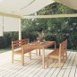 vidaXL Set da Pranzo per Giardino 3 pz in Legno Massello di Teak vidaXL Set da Pranzo per Giardino 3 pz in Legno Massello di Teak