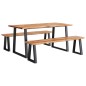 vidaXL Set da Pranzo 3 pz con Bordi Vivi in Legno Massello di Acacia vidaXL Set da Pranzo 3 pz con Bordi Vivi in Legno Massello di Acacia