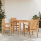 vidaXL Sedie da Giardino Impilabili 4 pz 56,5x57,5x91 cm Massello Teak vidaXL Sedie da Giardino Impilabili 4 pz 56,5x57,5x91 cm Massello Teak
