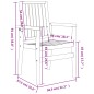 vidaXL Sedie da Giardino Impilabili 8 pz 56,5x57,5x91 cm Massello Teak vidaXL Sedie da Giardino Impilabili 8 pz 56,5x57,5x91 cm Massello Teak