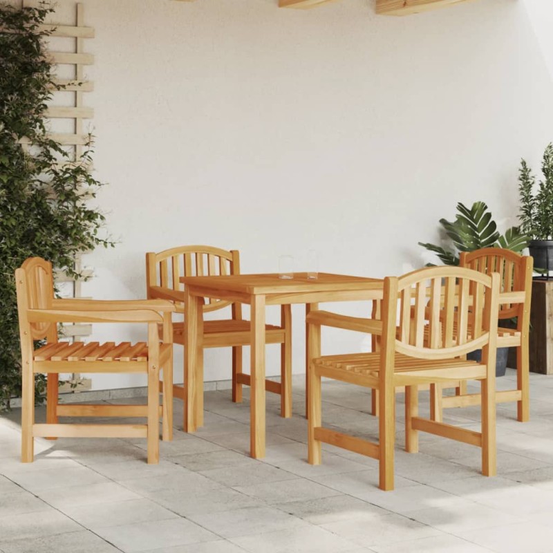 vidaXL Sedie da Giardino 4 pz 58x59x88 cm in Legno Massello di Teak vidaXL Sedie da Giardino 4 pz 58x59x88 cm in Legno Massello di Teak