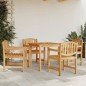 vidaXL Sedie da Giardino 4 pz 58x59x88 cm in Legno Massello di Teak vidaXL Sedie da Giardino 4 pz 58x59x88 cm in Legno Massello di Teak