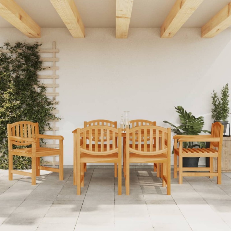 vidaXL Sedie da Giardino 6 pz 58x59x88 cm in Legno Massello di Teak vidaXL Sedie da Giardino 6 pz 58x59x88 cm in Legno Massello di Teak
