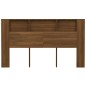 Testiera Letto con Scomparti Rovere Marrone 180x18,5x104,5 cm