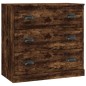 vidaXL Credenze 3 pz Rovere Fumo in Legno Multistrato vidaXL Credenze 3 pz Rovere Fumo in Legno Multistrato
