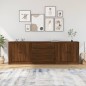 vidaXL Credenze 3 pz Rovere Marrone in Legno Multistrato vidaXL Credenze 3 pz Rovere Marrone in Legno Multistrato