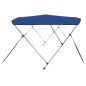 Bimini di Prua con Tendalino a 3 Archi Blu 183x160x137 cm Bimini di Prua con Tendalino a 3 Archi Blu 183x160x137 cm