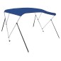 Bimini di Prua con Tendalino a 3 Archi Blu 183x160x137 cm Bimini di Prua con Tendalino a 3 Archi Blu 183x160x137 cm