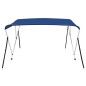 Bimini di Prua con Tendalino a 3 Archi Blu 183x160x137 cm Bimini di Prua con Tendalino a 3 Archi Blu 183x160x137 cm
