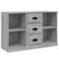 vidaXL Credenze 3 pz Grigio Sonoma in Legno Multistrato vidaXL Credenze 3 pz Grigio Sonoma in Legno Multistrato