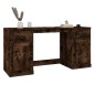 vidaXL Scrivania con Armadietto Rovere Fumo in Legno Multistrato vidaXL Scrivania con Armadietto Rovere Fumo in Legno Multistrato