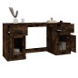 vidaXL Scrivania con Armadietto Rovere Fumo in Legno Multistrato vidaXL Scrivania con Armadietto Rovere Fumo in Legno Multistrato