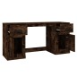 vidaXL Scrivania con Armadietto Rovere Fumo in Legno Multistrato vidaXL Scrivania con Armadietto Rovere Fumo in Legno Multistrato