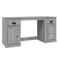 vidaXL Scrivania con Armadietto Grigio Sonoma in Legno Multistrato vidaXL Scrivania con Armadietto Grigio Sonoma in Legno Multistrato