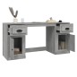 vidaXL Scrivania con Armadietto Grigio Sonoma in Legno Multistrato vidaXL Scrivania con Armadietto Grigio Sonoma in Legno Multistrato