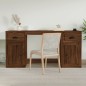vidaXL Scrivania con Armadietto Rovere Marrone in Legno Multistrato vidaXL Scrivania con Armadietto Rovere Marrone in Legno Multistrato